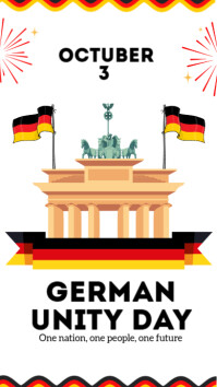 白色 German Unity Day Instagram Story Template