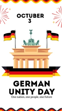 White  German Unity Day Template  Instagram Story