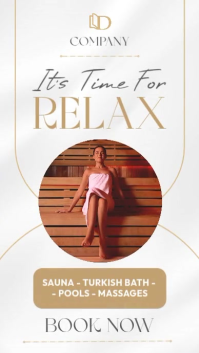 White Gold and Brown Elegant Spa Relax Instagram Story Template – Luxury Wellness Promotion Design