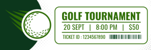 White Golf Tournament Twitter Banner template