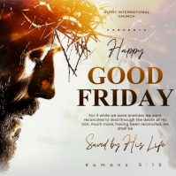 White Good Friday Church Event Instagram Post template