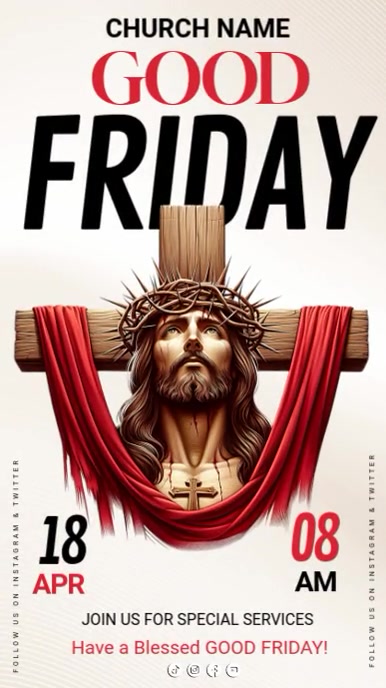 White Good Friday Instagram Story template