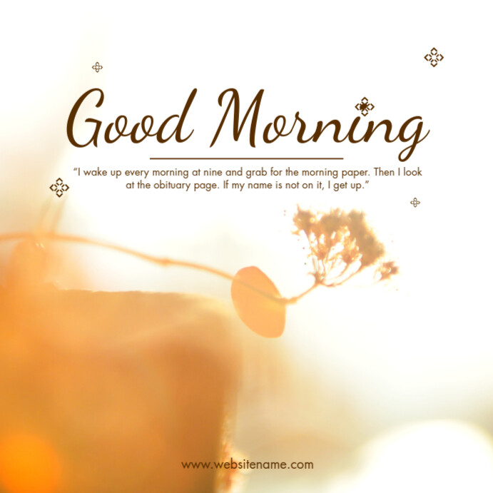 White Good Morning Instagram Post Template | PosterMyWall