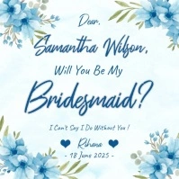 White Gradien Bridesmaid Invitation Special For You Pos Instagram template