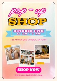 White Gradien Pop-up Shop A2 template