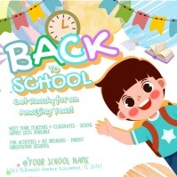 White Gradient Back To School  Instagram Post template