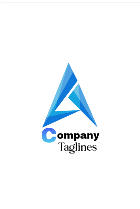 White Gradient Blue Geometric Logo Pinterest Graphic Template ...