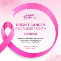 Blanc Breast Cancer Awareness Iphosti le-Instagram Template