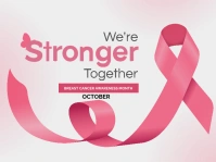 White Gradient Cancer Awareness Month Yard Si Gårdskilt template