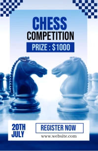 White Gradient Chess Competition  Tabloid Tabloïd template