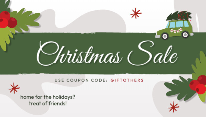 White Gradient Christmas Sale Blog Header 博客标题 template