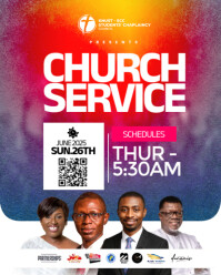White Gradient Church Flyer  Instagram Portrait template