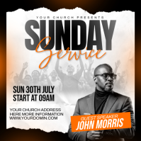Putih Church Service Message Instagram Template