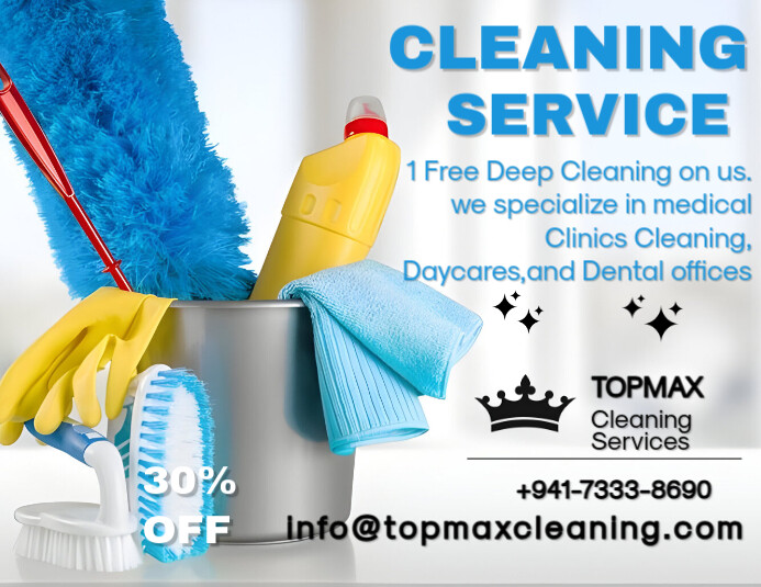 White Gradient Cleaning Service  Flyer (us Letter) template