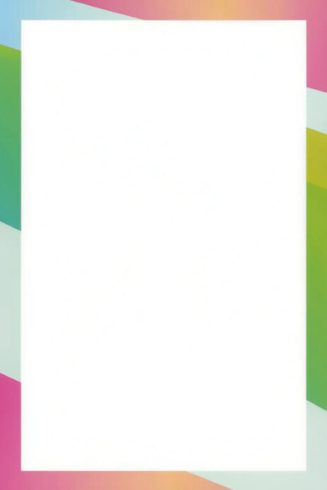 White Gradient Colorful Abstract Border Frame Poster template
