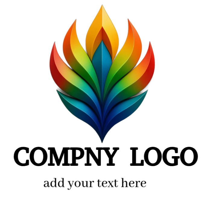 White Gradient Company Logo Template | PosterMyWall