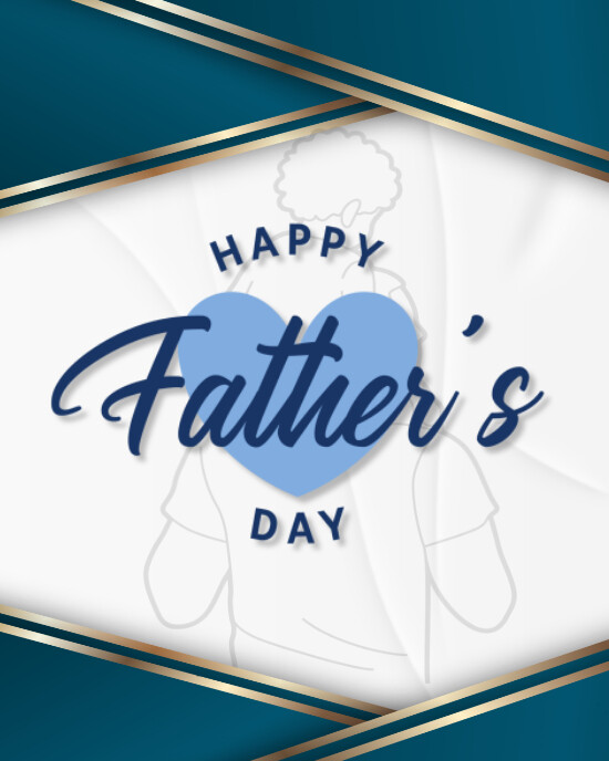 White Gradient Father's Day  Instagram Portrait template
