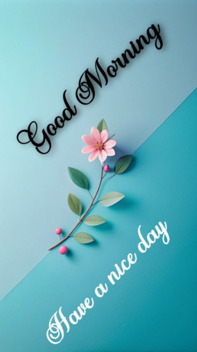 White Gradient Good Morning Floral Greeting Poster – Elegant Positive ...
