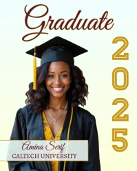White Gradient Graduate Congrats Class Of School Poster Flyer Banner Facebook Post Instagram Portrai template
