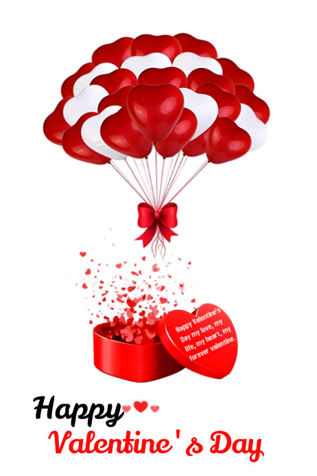 Copy of White Gradient Happy Valentine's Day Poster | PosterMyWall