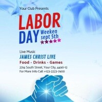 White Gradient Labour Day Instagram Post template