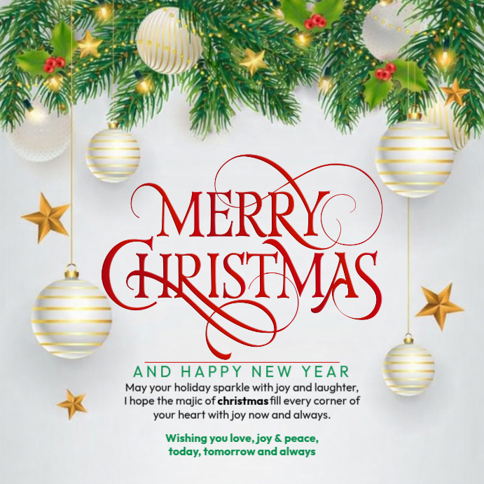 Copy of White Gradient Merry Christmas And A Happy New Year Instagram ...