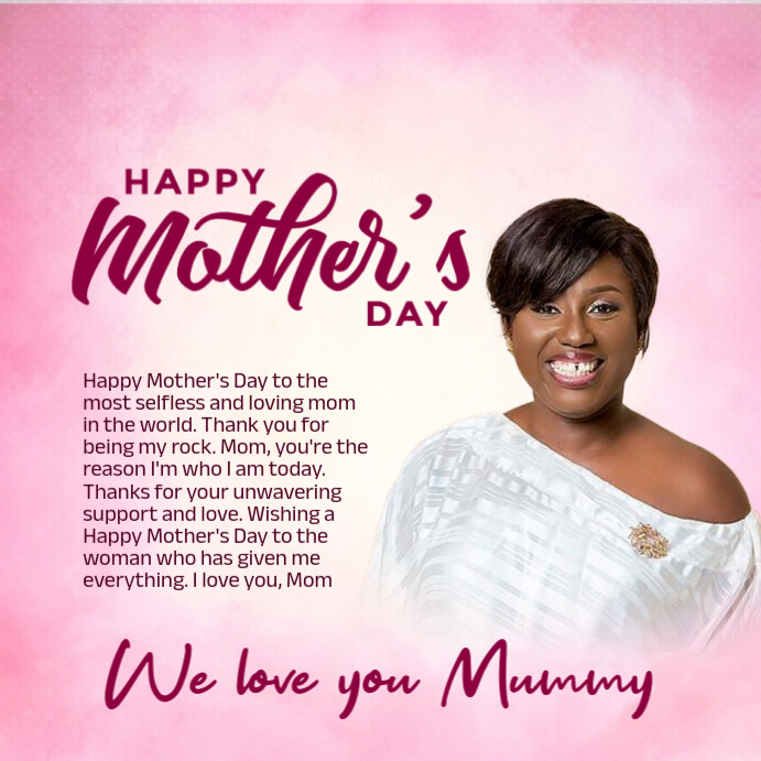 White Gradient Mothers Day  Instagram Post template