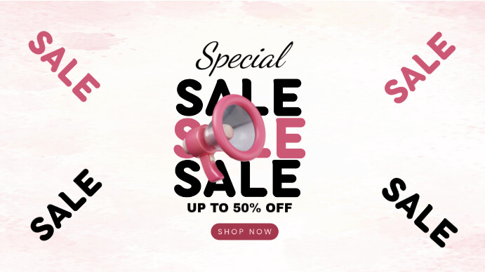 White Gradient Sale Offer Post Digital Display (16:9) template