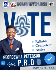 White Gradient School Election Campaign Poster Instagram Portrait template