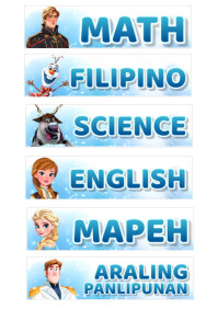 Wit Subject Labels A4 Template