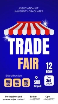 White Gradient Trade Fair Looking For Vendors Instagram Story Instagram-Story template
