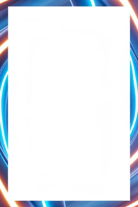 White Gradient Vibrant Abstract Border Frame Poster template