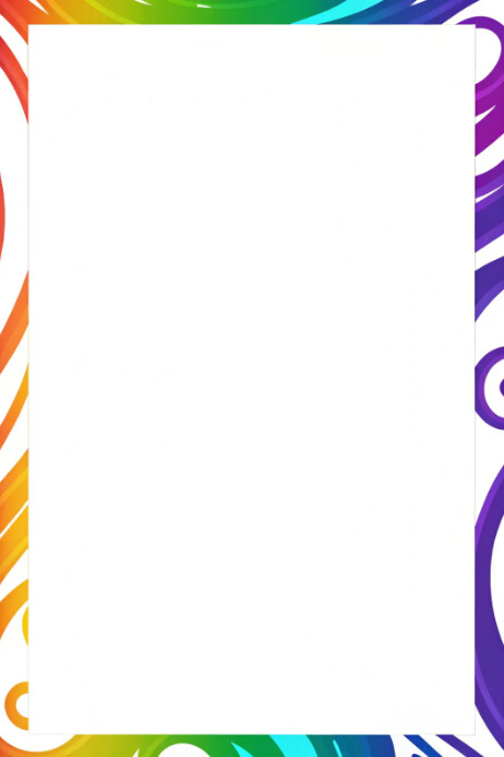 White Gradient Vibrant Splash Border Frame Poster template