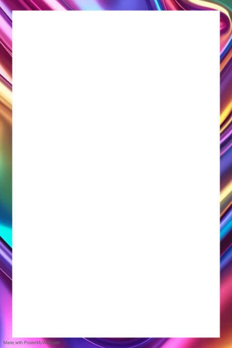 White Gradient Wavy Gradient Frame Poster template