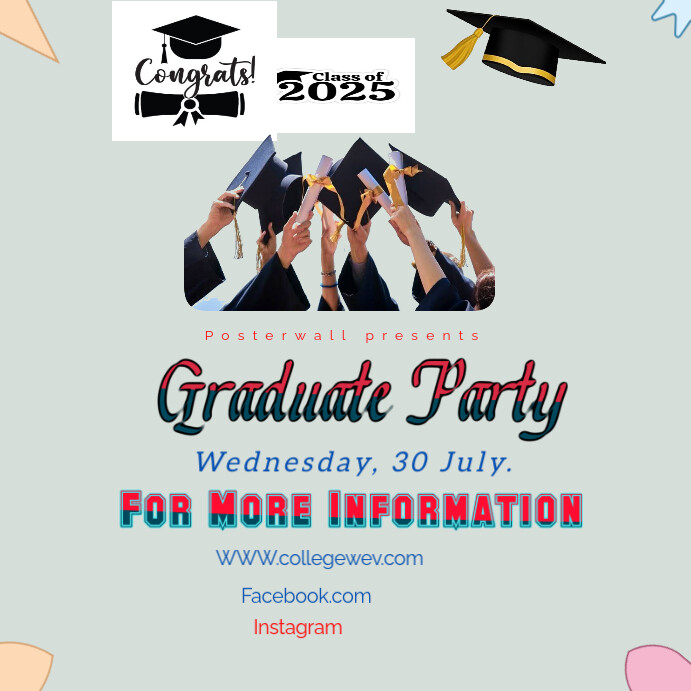 Copy of White Graduate Instagram Post | PosterMyWall