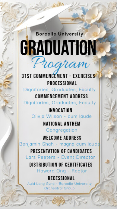 501+ Free Graduation Program Templates | PosterMyWall