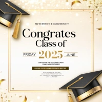 White Graduatrion Instagram Post template