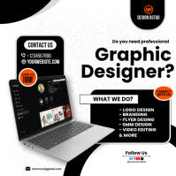 White Graphic Design Services Instagram Post template