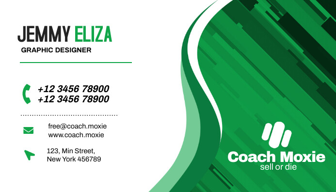 White Green Business Complimentary Card Template | PosterMyWall