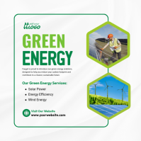 White Green Energy Solutions Instagram Post template