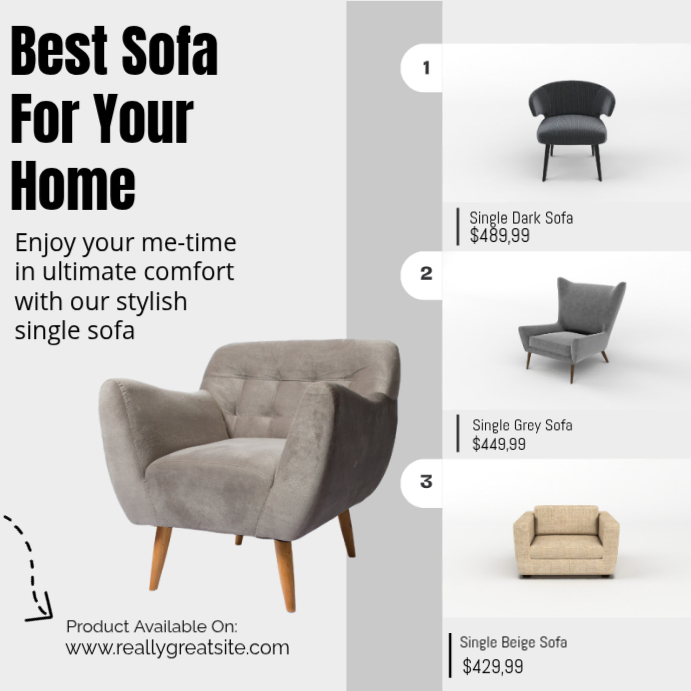 Sofa Advertisement Instagram Ad Template | PosterMyWall