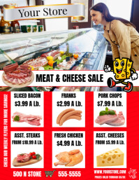 White  Grocery Store Ad Flyer Flyer (us Letter) template