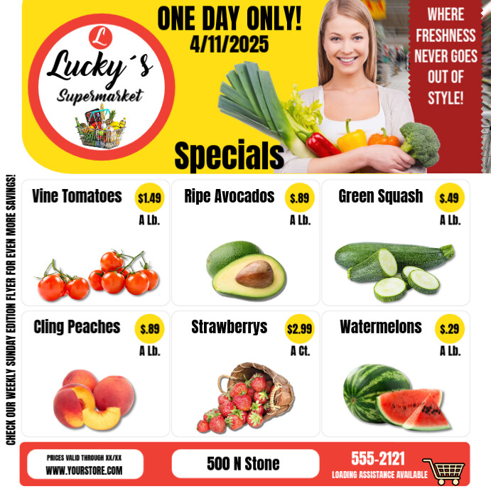 Copy of White Grocery Store Daily Special Sale Ad Flyer Instagram Post ...