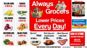 White  Grocery Store Weekly Sale Flyer Digital Display (16:9) template
