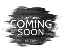 White Grunge Coming Soon Announcement Medium Rectangle template