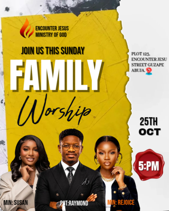 White Grunge Family Worship Church Event Instagram Portrait Template ...