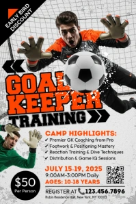 White Grunge Goalkeeper Poster Iphosta template