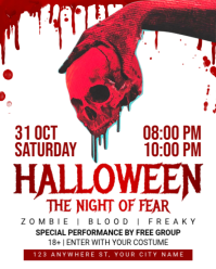 White Halloween Event Instagram Portrait Template