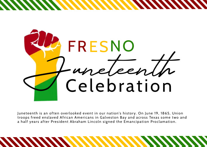 Juneteenth Post Design White Grunge Juneteenth Day Postcard Template | PosterMyWall
