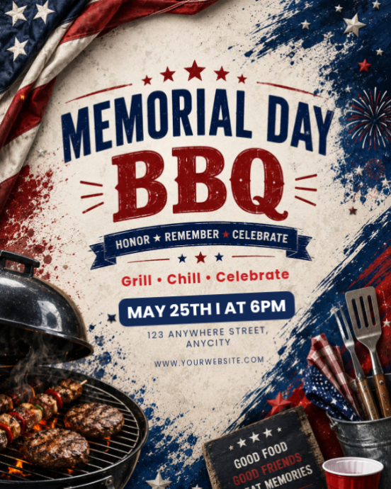 Memorial Day Bbq Template | PosterMyWall